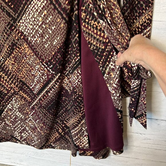 Trina Turk Dress Womens Size Small/Medium Geometric True Wrap Contemporary - Picture 6 of 16